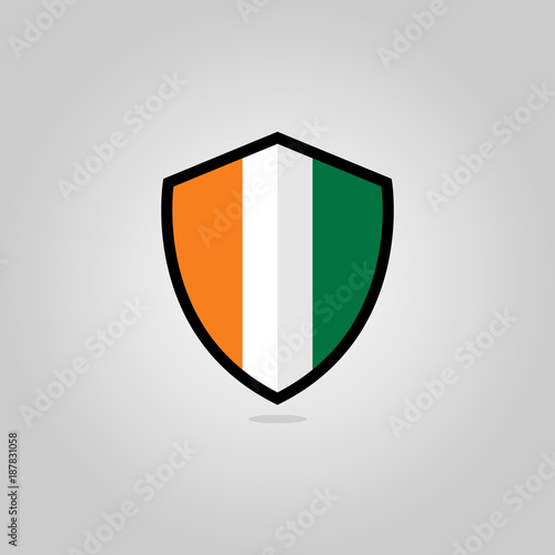 Ivory Coast Flag Flat Vector Shield Badge Free Download Ivory Coast Flag Flat Vector Shield Badge - GFXLoad