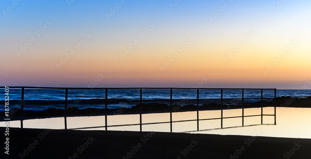 Sunrise Seascape with Sea Pool