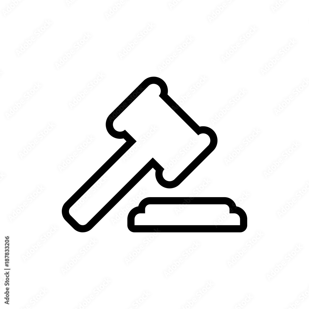 Judge hammer vector illustration Judge hammer vector illustration