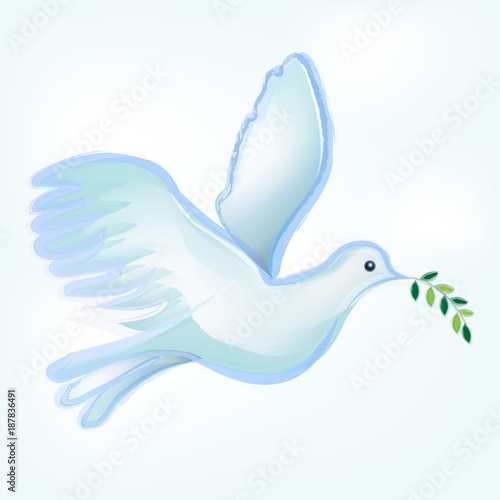 Peace dove symbol logo