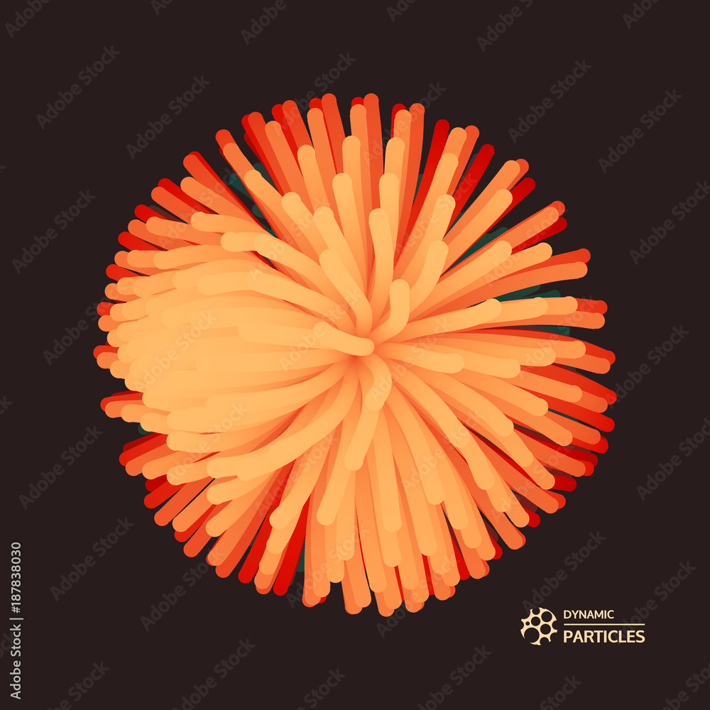 3d abstract sphere. Array with dynamic particles. Modern science and technology element. Vector illustration. 3d abstract sphere. Array with dynamic particles. Modern science and technology element. Vector illustration.