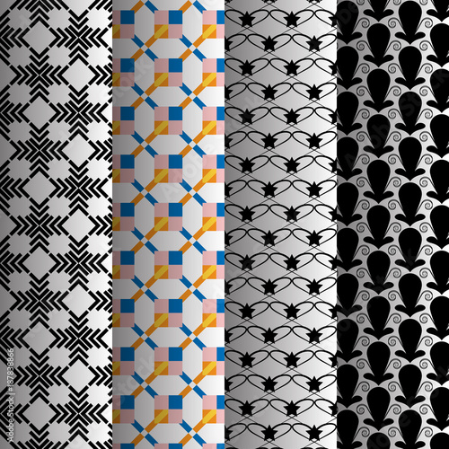abstract vector geometric seamless pattern