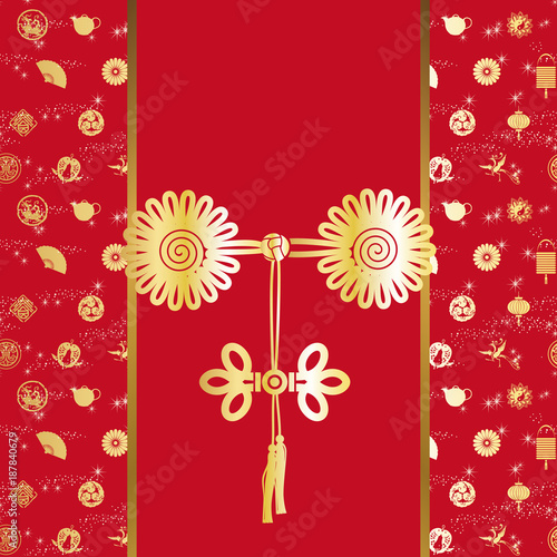 Chinese traditional holiday greeting card