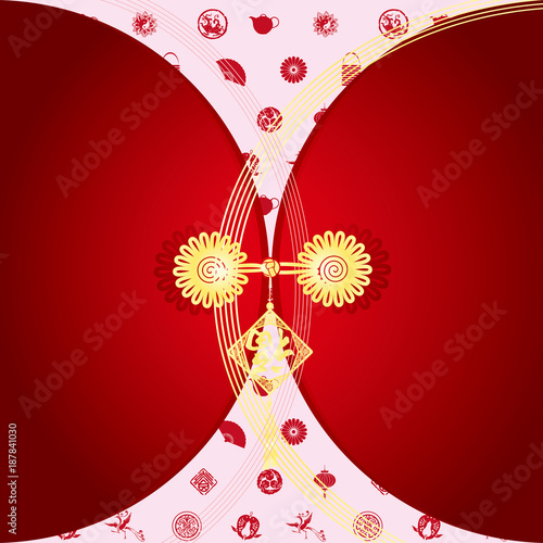 Chinese traditional holiday greeting card
