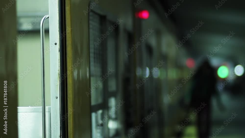 A Woman Runs For A Buenos Aires Subway Train A Woman Runs For A Buenos Aires Subway Train