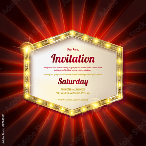 Colorful retro marquee stylish frames
