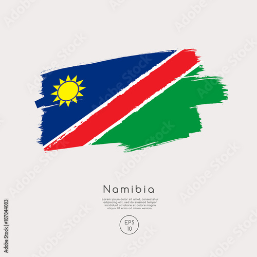 Flag of Namibia in Grunge Brush Stroke : Vector Illustration Free Download Flag of Namibia in Grunge Brush Stroke : Vector Illustration - GFXLoad