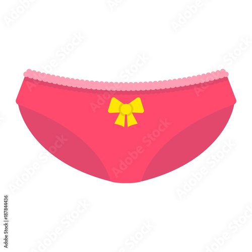 Women briefs flat icon, valentines day and romantic, women underwear sign vector graphics, a colorful solid pattern on a white background, eps 10.
