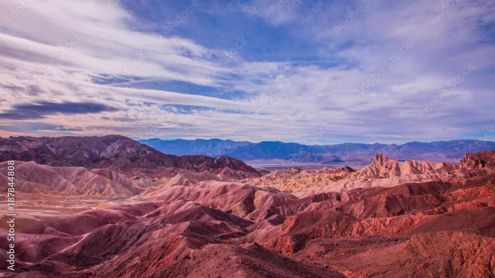 Time Lapse - Beautiful Cloudscape over Zebraski Point in Death Valley - 4K Time Lapse - Beautiful Cloudscape over Zebraski Point in Death Valley - 4K