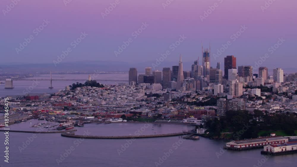San Francisco, California circa-2017, Aerial view of downtown San Francisco San Francisco, California circa-2017, Aerial view of downtown San Francisco