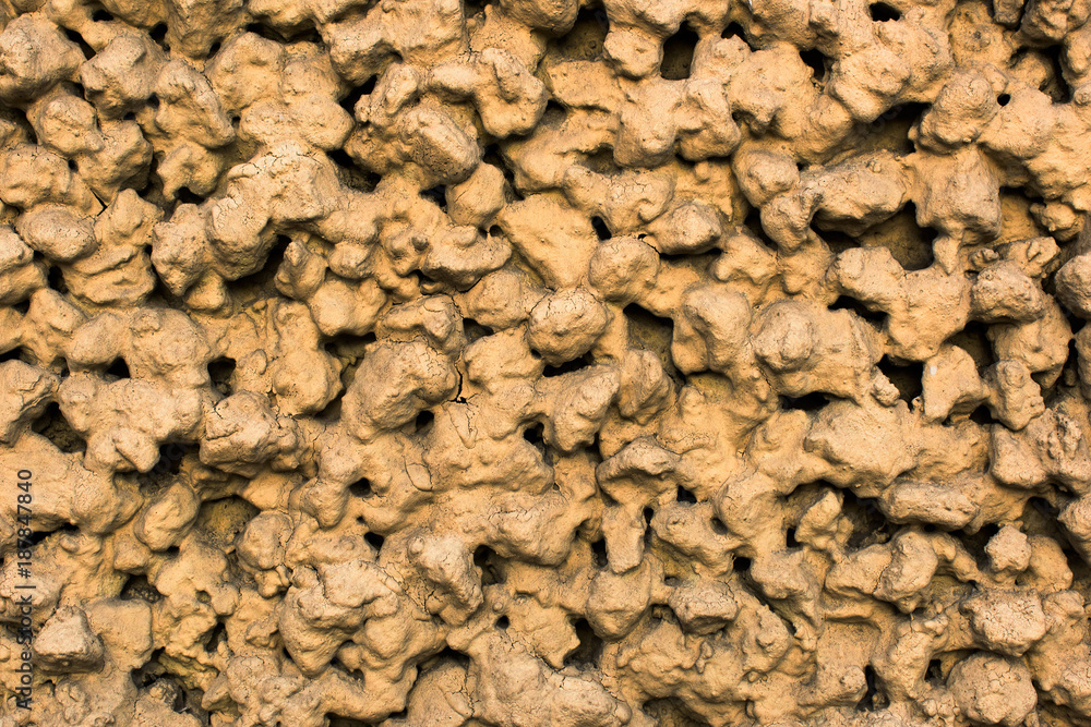 Fototapeta premium Surface of the textured concrete golden wall