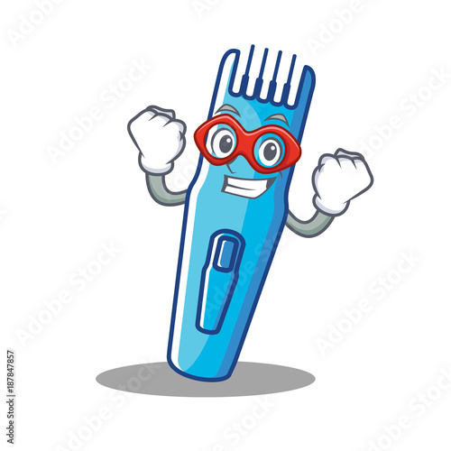 Super hero trimmer character cartoon style