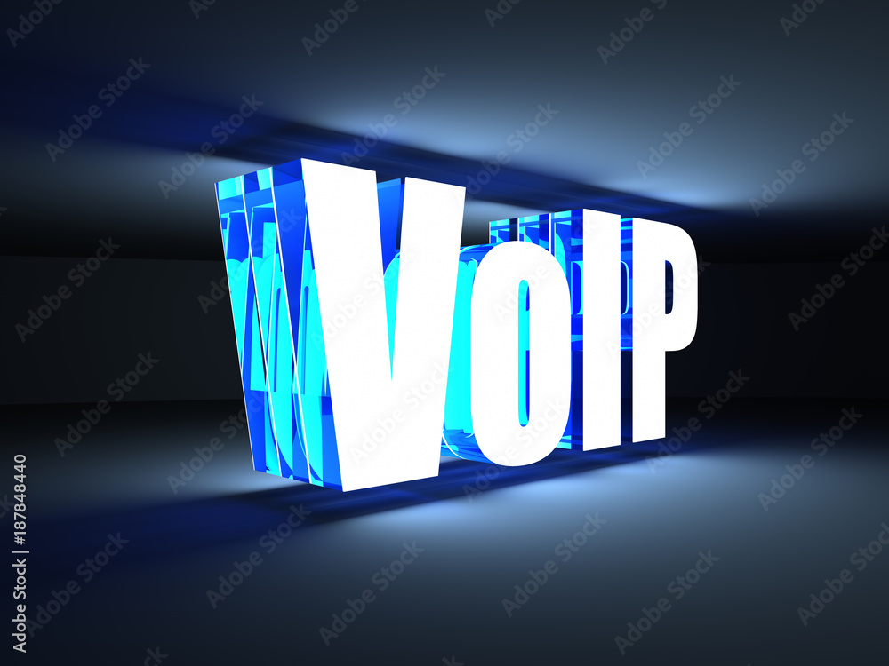 Fotografie VoIP acronym (Voice over Internet Protocol)
