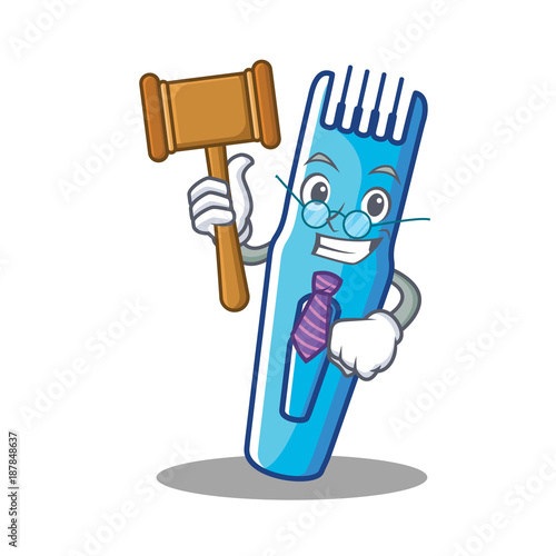 Judge trimmer mascot cartoon style