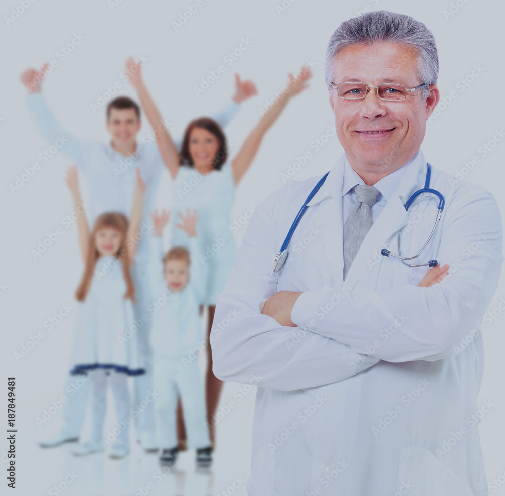 Smiling medical doctor. Isolated over white background. Smiling medical doctor. Isolated over white background.