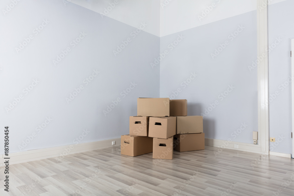 Room With Stack Of Cartons Room With Stack Of Cartons
