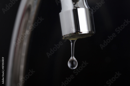 Leakage Tap With Dripping Water Drop