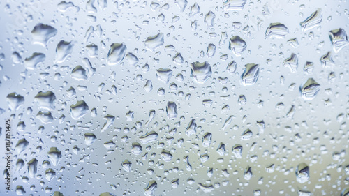 rainy days ,rain drops on the windows surface 