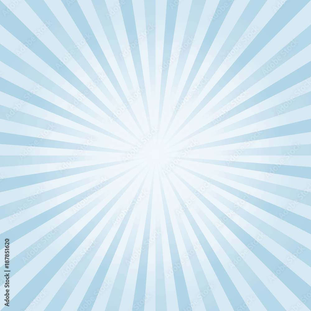Abstract soft light Blue rays background. Vector