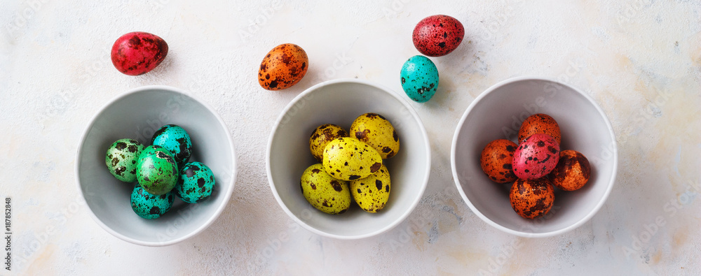 Colored easter eggs on a light background Colored easter eggs on a light background