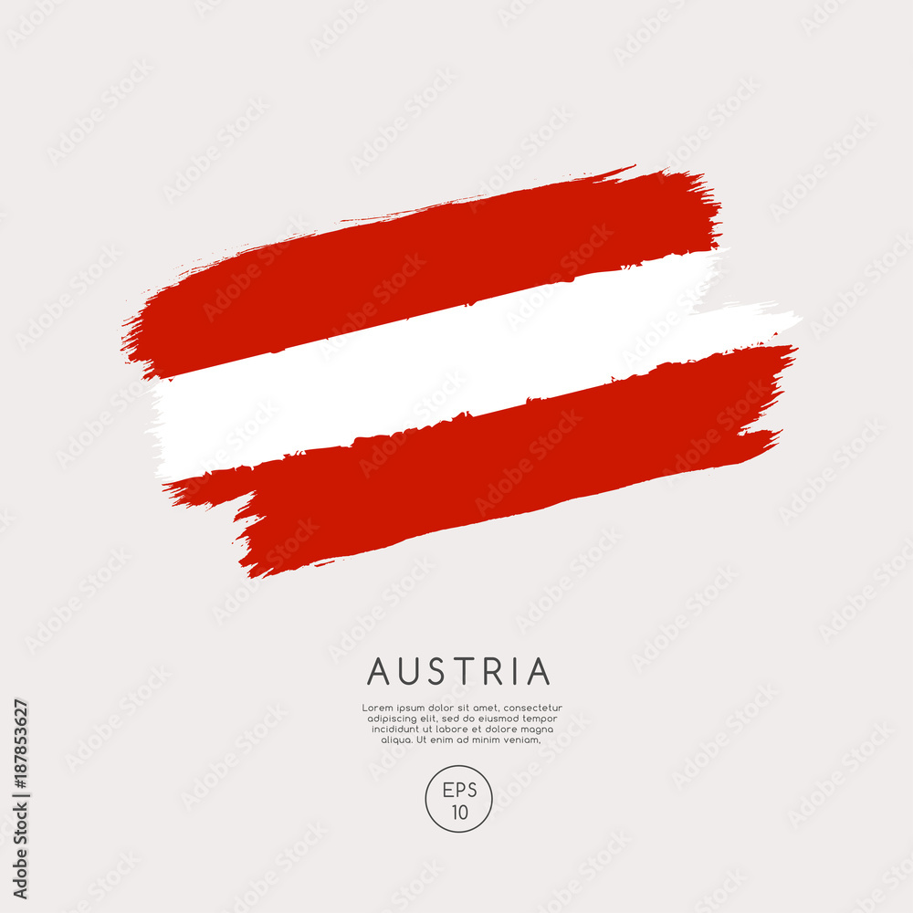 Flag of Austria in Grunge Brush Stroke : Vector Illustration Flag of Austria in Grunge Brush Stroke : Vector Illustration