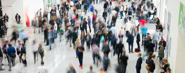 blurred crowd of people business concept