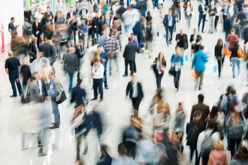 blurred crowd of people business concept