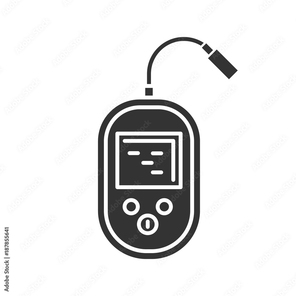Fish finder glyph icon Fish finder glyph icon
