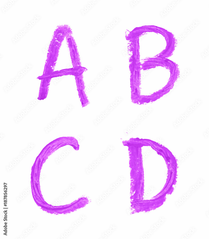 Set of letters isolated Set of letters isolated