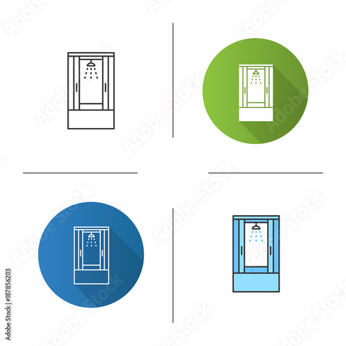 Shower cabin icon