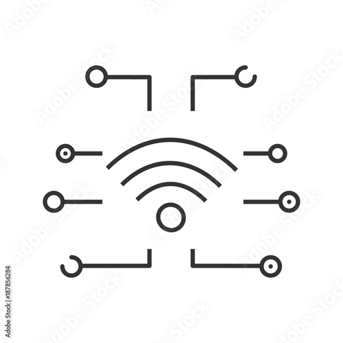 Wifi signal linear icon