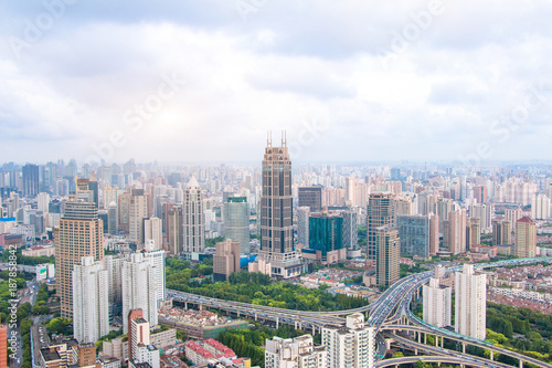 modern buildings in midtown of modern city