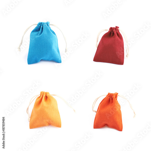 Cloth gift bag isolated
