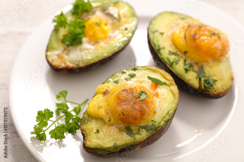 baked avocado and egg