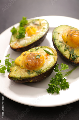 baked avocado and egg