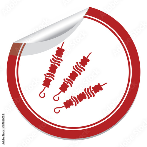 Grilled kebab icon