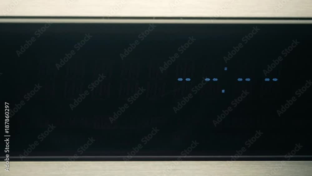 Hello / Goodbye digital audio system display. close-up Hello / Goodbye digital audio system display. close-up