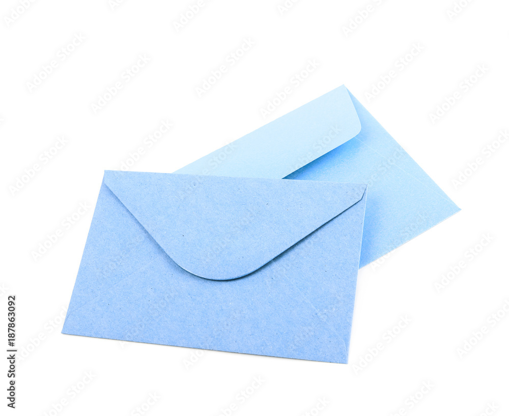 Pile of paper envelopes isolated Pile of paper envelopes isolated