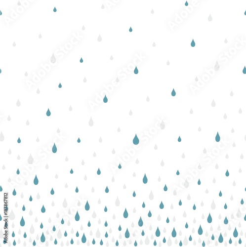 Raindrops simply vector seamless pattern