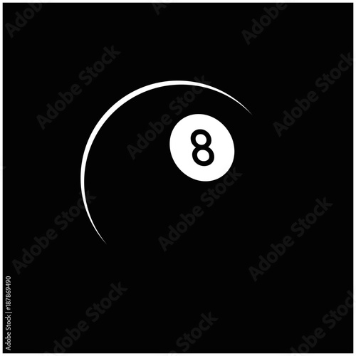 Billiards eight ball icon