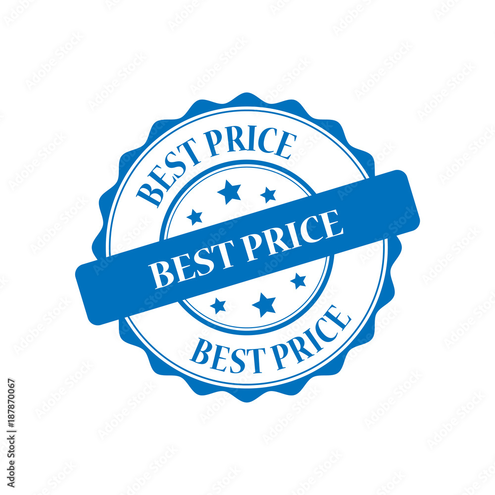 Obraz premium Best practice blue stamp illustration