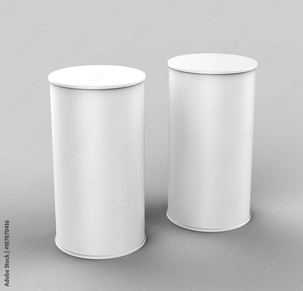 Portable Round Podium Table Counter Stand Trade Show Display Portable Pop Up Exhibition, 3d render illustration Portable Round Podium Table Counter Stand Trade Show Display Portable Pop Up Exhibition, 3d render illustration