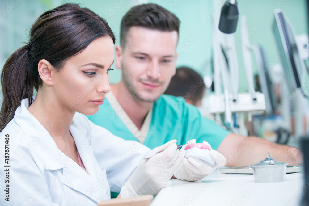 Future dentists, mentors and health technicans in training Future dentists, mentors and health technicans in training