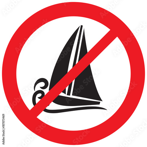 No ship sign (prohibition icon) 