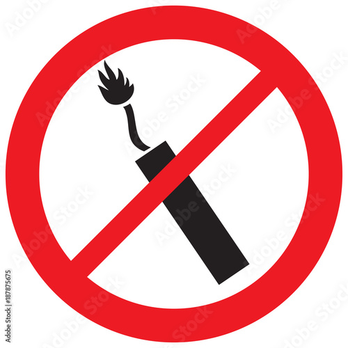 dynamite sticks not allowed sign