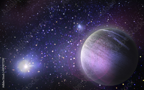 Fototapeta Naklejka Na Ścianę i Meble -  planet and stars in space