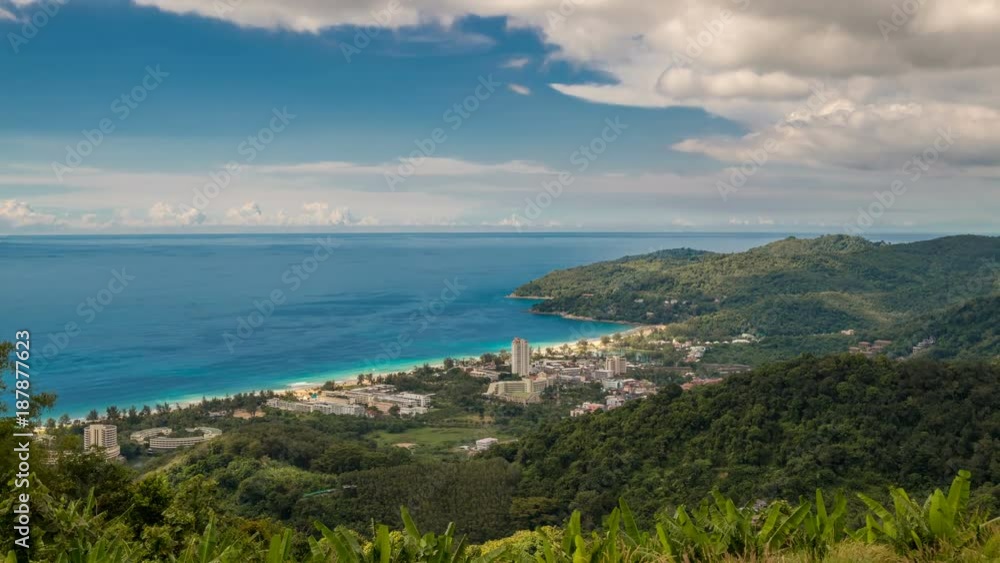 Timelapse View Sea and jungle and beautiful Phiket island, Thailand Timelapse View Sea and jungle and beautiful Phiket island, Thailand