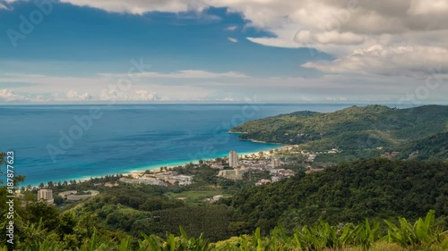 Timelapse View Sea and jungle and beautiful Phiket island, Thailand photo