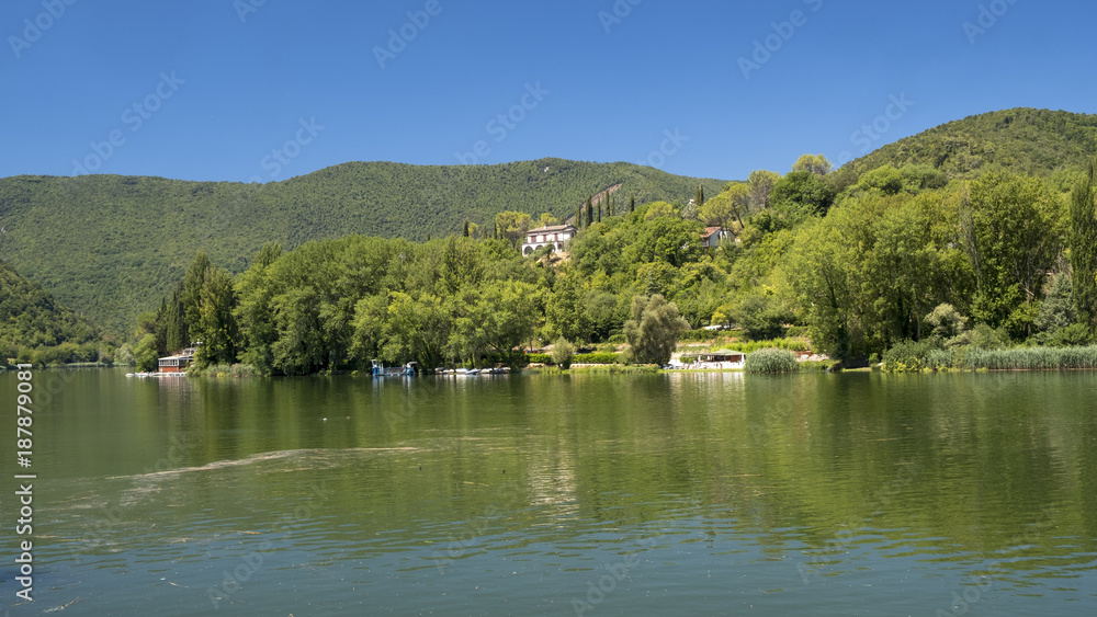 Lake of Piediluco (Umbria, Italy) at summer