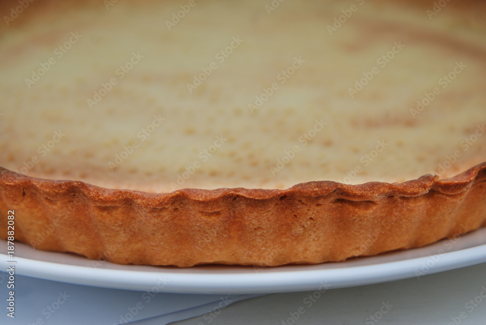 Baked Pie Base Pastry made from Butter Dough in tart Pan Baked Pie Base Pastry made from Butter Dough in tart Pan